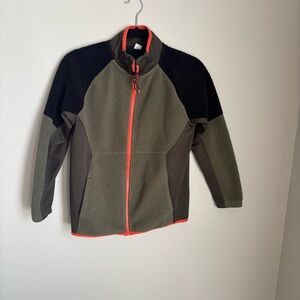 Old Navy Active Olive and Black Fleece Jacket